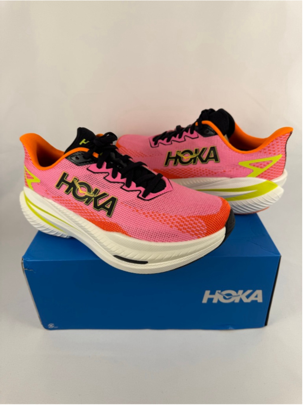 Women's Hoka Mach X 3 Athletic Shoes Pink Orange Size 9 - Picture 3 of 11